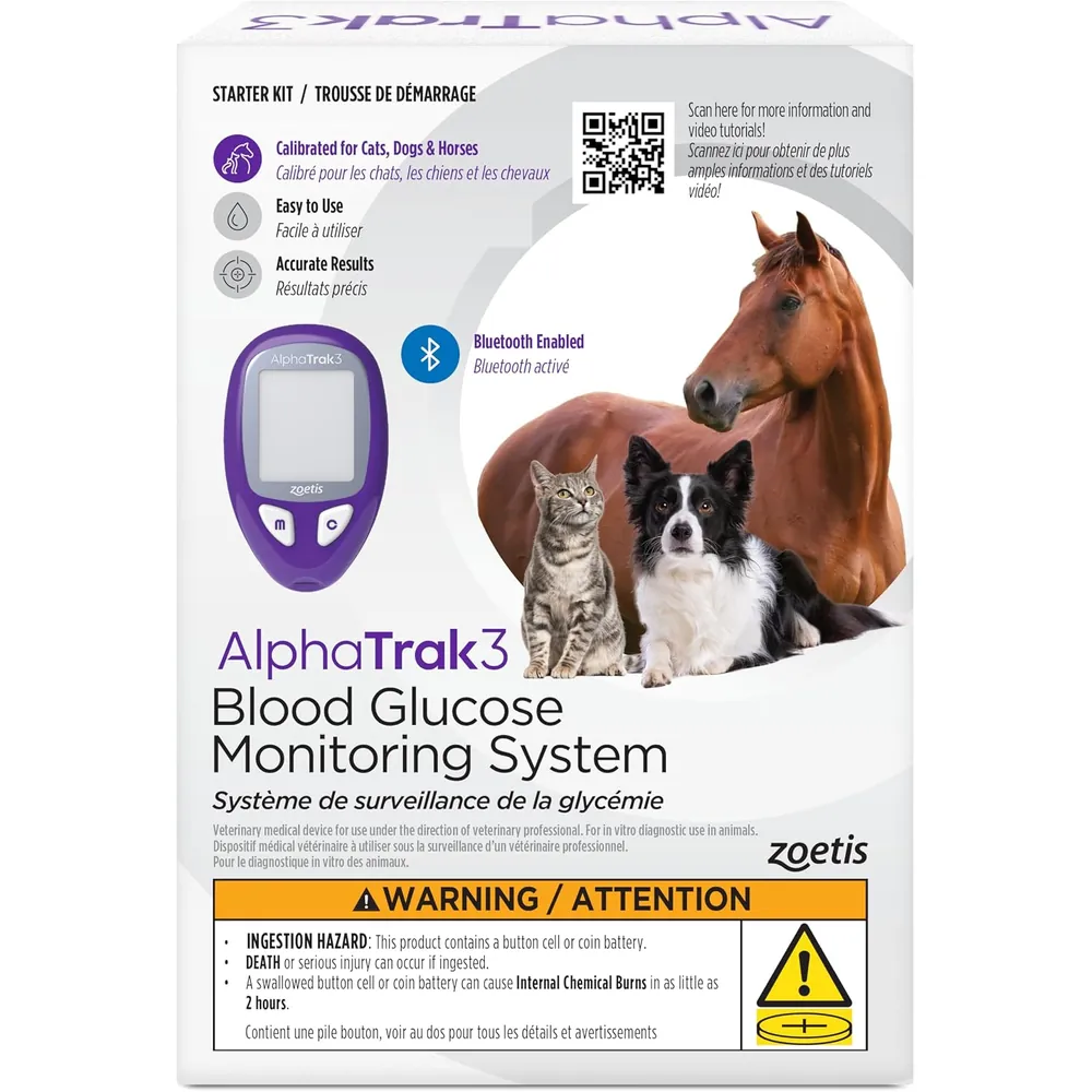 AlphaTrak3 Blood Glucose Monitoring Kit for Dogs, Cats and Horses